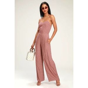 Lulus In demand 'Shawnee' jumpsuit mauve sz M